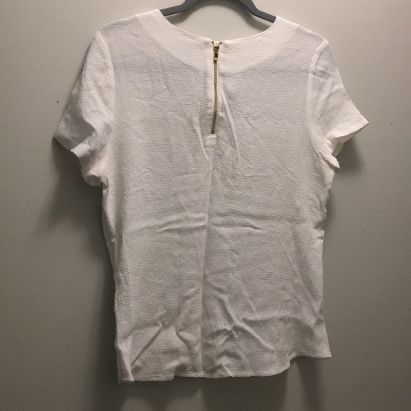 H&M crepe like blouse with gold zipper - Picture 3 of 4